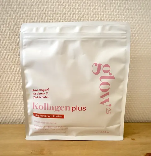 Glow25 Collagen Plus 450g - Original Kollagen Pulver mit Biotin, Zink und Vitamin C, für straffe Haut und gesunde Haare