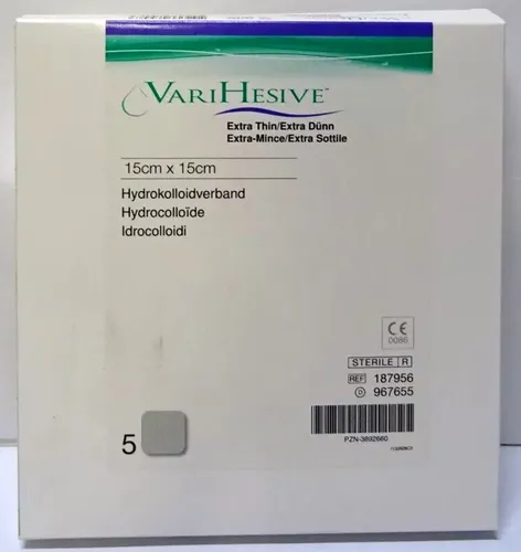 VARIHESIVE extra dünn 15x15 cm HKV hydroaktiv 5St MHD 8/26  PZN 03892660