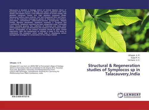 Structural & Regeneration studies of Symplocos sp in Talacauvery,India Uthappa A