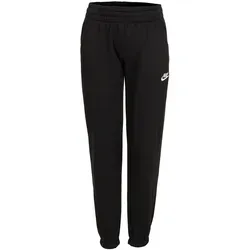 Nike Club Fleece Loose Trainingshose für Mädchen – Schwarz/Weiß, Größe XL - Bequeme Trainingshose mit extra Platz für entspanntes Tragen. Leichtes, glattes Fleece sorgt für angenehme Wärme – ideal für Sport und Freizeit.