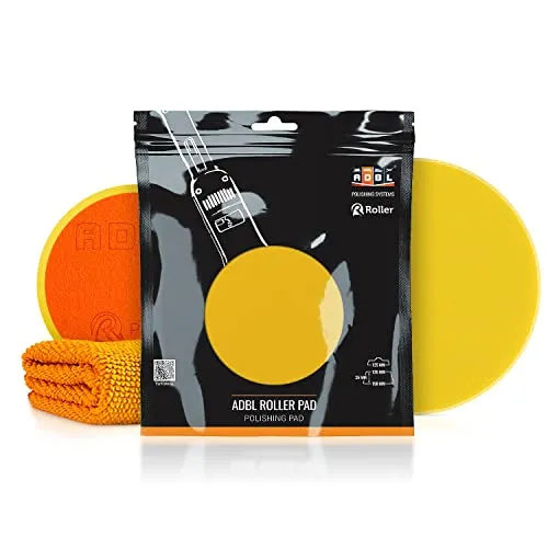 ADBL Roller Pad-R Polish Polierpad - Polierschwamm für Ø125mm Stützteller - Profi Polierpad mit Klettverschluss - Polierschwamm, Auto Polieren, Schwamm Polierteller