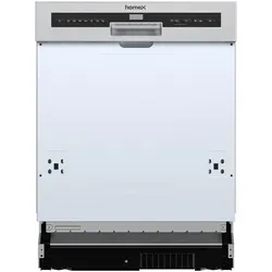 homeX teilintegrierbarer Geschirrspüler DWSI601444C, 14 Maßgedecke, 44 dB - Effizienter Geschirrspüler für 14 Maßgedecke, mit AquaStop-System und leisem Betrieb. Ideal für die tägliche Reinigung in der Küche.