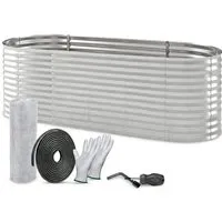TTL GARDEN Ovales Hochbeet SPIRIT L – 240×80×80 cm aus verzinktem Metall für Garten & Terrasse - Das TTL GARDEN Hochbeet SPIRIT L in verzinktem Stahl bietet viel Platz für ertragreiches Gärtnern. Ideal für Gemüse und Kräuter, ermöglicht es rückenschonendes Arbeiten und überzeugt durch Langlebigkeit im Außenbereich.