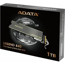 ADATA Legend 840 - 1 TB NVMe SSD - Festplatte mit PCIe 4.0 x4 für extrem schnelle Lese- und Schreibgeschwindigkeiten von bis zu 5.000/4.500 MB/s, ideal für kreative Anwendungen und Gaming auf PS5.