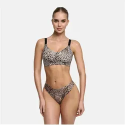 cfab by creamy fabrics Bügelloser BH Seamless Compact Push-Up BH-Leopard-S - Figurformender Bügel-BH für Damen, nahtlos und unsichtbar unter der Kleidung. Hochwertige Materialien bieten elastischen Komfort und eine glatte Silhouette für jeden Anlass.