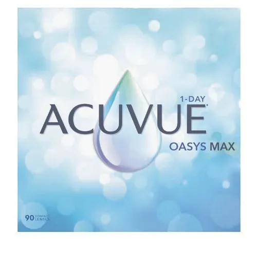 ACUVUE OASYS MAX 1-Day Tageskontaktlinsen - Optimaler Schutz und Tragekomfort - Kontaktlinsen mit TearStable-Technologie für ein angenehmes Tragegefühl und UV-Schutz. Ideal für Bildschirmarbeit und wechselnde Lichtverhältnisse.