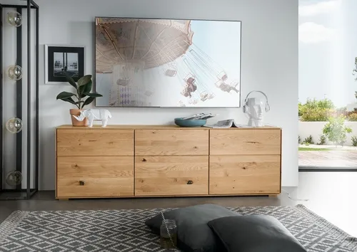 Main Möbel Sideboard 'Prag' 172cm in Wildeiche geölt - Elegantes Sideboard in modernem Design, vielseitig als hängend oder stehend nutzbar, ideal für jedes Zimmer.