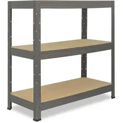 shelfplaza PRO Schwerlastregal 90x100x50 cm - 200 kg Traglast pro Boden - Werkstatteinrichtung mit 3 Böden, ideal für Garage oder Werkstatt. Einfacher Aufbau ohne Schrauben dank Stecksystem und hergestellt in Deutschland für höchste Stabilität.