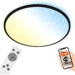 BRILONER LED Deckenlampe Smart Home - Moderne Deckenleuchte mit Alexa-Steuerung, Fernbedienung und stufenlos einstellbarer Farbtemperatur. Ideal für Wohnzimmer und Schlafzimmer, sorgt für angenehmes Licht und ein stilvolles Ambiente.