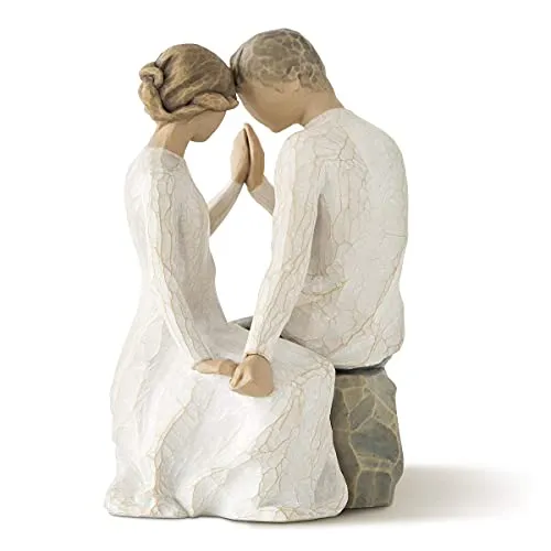 Enesco Willow Tree Around You Figurine - Handbemalte 16,5 cm Figur aus Kunstharz, ideal zum Ausstellen. Ausdruck von Liebe und Fürsorge, perfekt als Geschenk. Handgefertigt und mit Liebe kreiert, verleiht sie jedem Raum eine besondere Note.