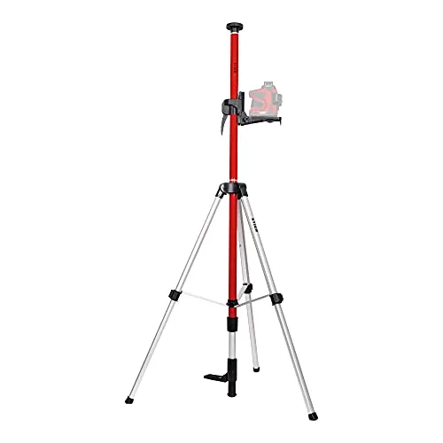 STIER Teleskopstange für Kreuzlinienlaser 360 cm - Messgeräte mit höhenverstellbarer Teleskopstange bis 365 cm, ideal für präzise Lasermessungen und kompatibel mit 1/4" und 5/8" Gewindeschrauben.