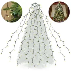 Salcar LED-Lichterkette für Weihnachtsbaum - Lichterkette für Tannenbäume von 120cm bis 350cm, bietet 9 verschiedene Lichteffekte und ist spritzwassergeschützt für eine sichere Nutzung im Innen- und Außenbereich.
