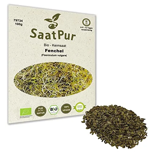 100g BIO Keimsprossen Fenchel Samen Sprossenanzucht Mikrogrün Microgreens Keimling
