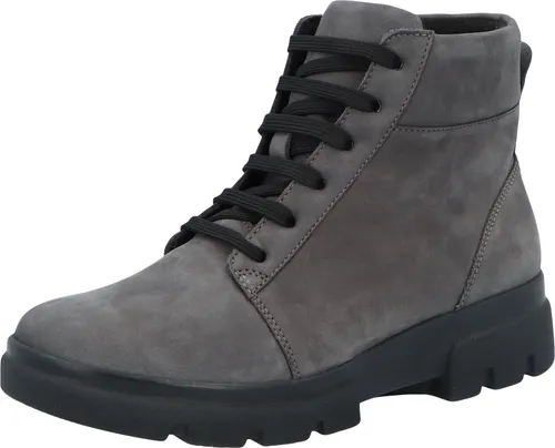 Berkemann Lucina Komfort-Boot in Grau Nubuk - Größe 38.6 - Stylischer Komfort-Boot im Military-Style mit italienischem Leder und griffiger Sohle für sicheren Halt. Ideal für individuelle Einlagen und optimaler Tragekomfort.