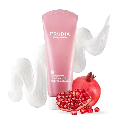 FRUDIA. Pomegranate Espuma Limpiadora Nutri-Hidratante. Extracto de Granada con Polifenol. Propiedades Antioxidantes. Elimina el Maquillaje y las Impurezas. Calmante e Hidratante.