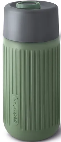 black+blum Coffee-to-go-Becher To-Go B, 340 ml - Thermobehälter aus geschmacksneutralem Borosilikatglas, mit rutschfester Silikonhülle für sicheren Halt und unverfälschten Kaffeegenuss unterwegs.