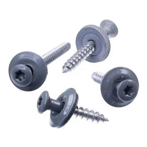 SECCARO Spenglerschraube 4,5 x 35 mm, RAL 7005 mausgrau - Eisenwaren - Witterungsbeständig mit EPDM-Dichtscheibe für luft- und wasserundurchlässige Befestigungen im Außenbereich und Feuchträumen, ideal für Blechverarbeitungen.