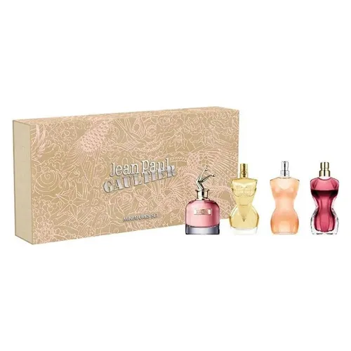 J.P. Gaultier Feminine Miniatures Set 4x6ml - Entdecken Sie das J.P. Gaultier Miniaturen Set mit 4 verführerischen Düften. Ideal für unterwegs, perfekt zum Ausprobieren oder Verschenken. Elegante Auswahl für jede Gelegenheit.