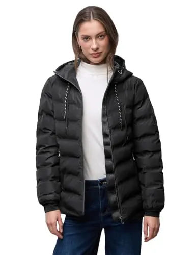 Street One Funktionsjacke mit geklebten Nähten - Black 40 - Modische Damenjacke mit Kapuze, seitlichen Zipper-Taschen und soften Bündchen, perfekt für aktive Tage und vielseitige Styles.