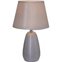 Näve Tischleuchte Simply Ceramics 37 cm Silber - Elegante Design-Tischlampe - Design-Tischlampen mit silbernem Keramikfuß und modernem Look. Ideal für Wohnzimmer oder Flur, schafft eine stilvolle Atmosphäre.