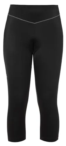 VAUDE Damen Women's Active 3/4 Pants - 3/4 Radlerhose in Schwarz, hohe Elastizität und Öko-Tex 100 zertifiziert für maximalen Komfort