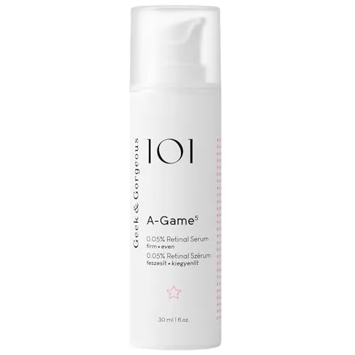 Geek & Gorgeous 101 A-Game - 0.05% Retinal Serum 30 ml - Gesichtsserum mit 0,05% Retinal für sichtbar glattere und straffere Haut. Ideal für Mischhaut und zu Akne neigende Haut, vegan und ohne Parfüm.