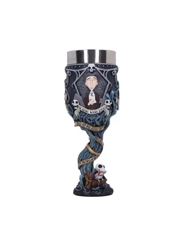 Nemesis Now Corpse Bride Vow Goblet - Becher für Sammler - Eleganter 21 cm großer Goblet inspiriert von Tim Burtons Corpse Bride. Ideal für Fans dunkler Romantik und Gothic-Dekor. Verpackt in einer ansprechenden Geschenkbox für sichere Lieferung und visuelle Wirkung.