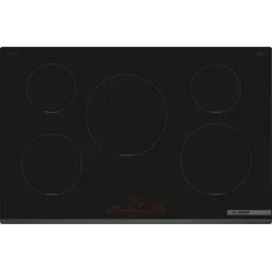 Bosch Serie 6 PIV831HB1E Einbau-Induktionskochfeld 80 cm - Kochfeld der Kategorie Kochfelder mit 5 Zonen, Wi-Fi-gesteuert und Home Connect für intelligente Steuerung. Ideal für moderne Küchen!