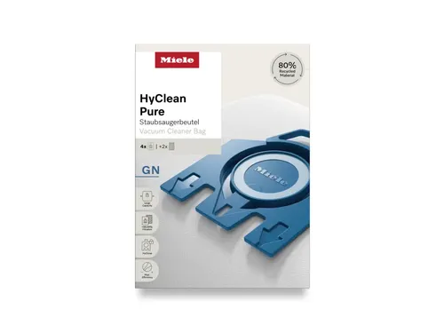 Miele Staubsaugerbeutel GN HyClean Pure 2.0 / Mit bester Filtrationsleistung, passend für Miele, 4er Pack Staubbeutel, 2er Pack Filter