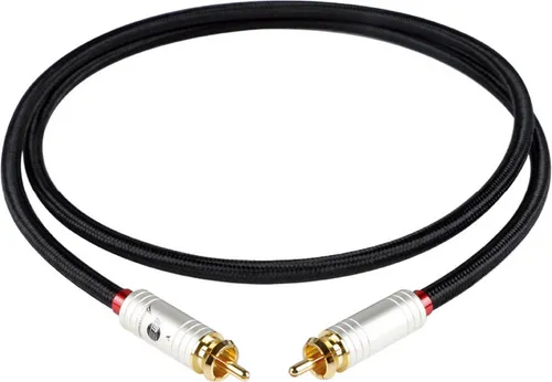 Boaacoustic Blackberry HiFi RCA Cinch Subwoofer Kabel 2,0m - HiFi-Kabel mit 24k-vergoldeten Cinchsteckern für optimalen Klang, ideal für hochwertige Audio-Setups und Subwoofer-Anwendungen.