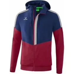 Erima Herren Jacke Tracktop Trainingsjacke Kapuzenjacke Gr. DE S Blau Squard Neu - Blau - S