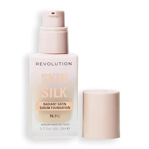 Makeup Revolution, Skin Silk Serum Foundation, Light to Medium Coverage, Contains Hyaluronic Acid, F8.5, 23ml