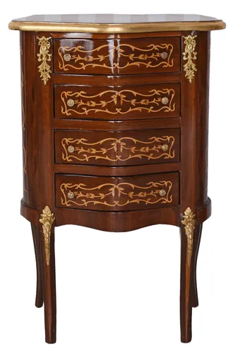 Barock Kommode Intarsien & Messing – Versailles Stil 118 cm RESTPOSTEN!!
