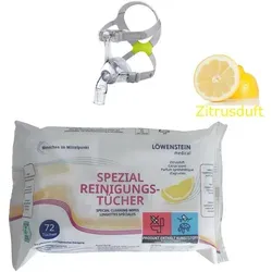 Löwenstein Spezial-Reinigungstücher Zitrus – 72 Stück im Flow Pack - Effektive Reinigungstücher mit frischem Zitrusduft, ideal für die tägliche Anwendung. Entfernen mühelos Schmutz und Fette auf allen Kunststoffoberflächen. Praktisches Flow Pack für unterwegs.