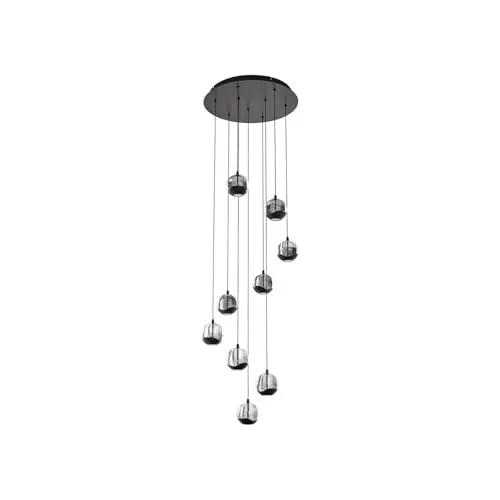 Lucande Hängeleuchte Hayley, 46 W LED, warmweiß - Hängeleuchte mit elegantem Design von Ingo Thiele, 9 Lichtquellen für energiesparendes, warmweißes Licht und stilvolle Akzente in jedem Raum.