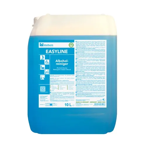 Alkoholreiniger Dreiturm Easyline 10L - Effektiver Allzweckreiniger für eine streifenfreie Reinigung wasserbeständiger Oberflächen. Ideal für beschichtete Böden und Laminat. Einfach in der Anwendung – keine Nachbehandlung nötig.