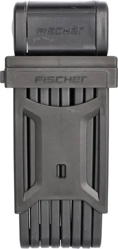 FISCHER FAHRRAD PROTEC FK110 Faltschloss - Fahrradschlösser – 110 cm lang, ideal zum Abschließen von zwei Fahrrädern, sicher und robust mit Schlüsselschlossmechanismus.