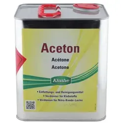 Kluthe Aceton Reiniger & Entfetter 3 Liter – Hochreines Lösungsmittel - Vielseitiger Reiniger und Entfetter für Metall, Kunststoff und Glas. Ideal zur Oberflächenvorbereitung vor dem Lackieren oder Kleben. Schnellflüchtig und rückstandsfrei für optimale Ergebnisse.