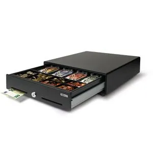 Safescan SD-3540 Kassenschublade, 35 x 40,5 cm, 4 Schein- und 8 Münzfächer, elektrisch über RJ12