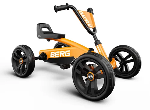 BERG Buzzy Orange - Stabiler Gokart für Kinder - Tretfahrzeug für Kinder von 2 bis 5 Jahren, mit 4 Rädern für maximale Stabilität und EVA-Reifen für drinnen und draußen. Spaß garantiert, selbst bei Regen!