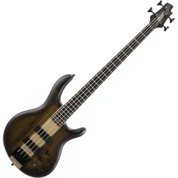 Cort C4 Plus OVMH Antiqe Brown Burst - Bässe mit artisanalem Design, Ovangkol- und Ahornkorpus, aktive Bartolini MK-1 Tonabnehmer für kraftvollen Sound.