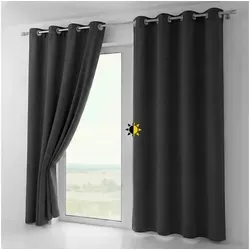 Beautex Verdunkelungsvorhang grau 140x225 cm - Gardinen für effektive Lichtreduzierung, blickdicht und pflegeleicht bis 30 Grad waschbar, ideal für Schlafzimmer und Wohnzimmer.