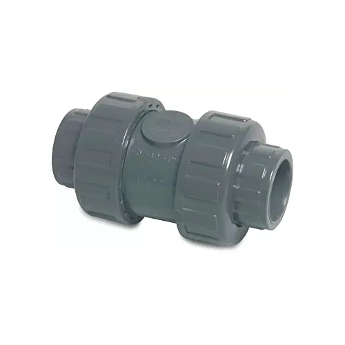 Mega Terugslagklep veerbelast PVC-U 40 mm - Hochwertiges PVC Kegelrückschlagventil, max. Druck 16 bar, ideal für Pumpen und Bewässerungssysteme in der Industrie und Landwirtschaft.