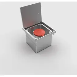 BS BODENSTECKDOSEN BS 8310A-2-3 CEE-Bodendose - Sonstige Elektroinstallationsartikel, eckige Bodendose mit Klappdeckel aus Aluminium, IP54 Schutzgrad, ideal für den Innen- und Außenbereich.