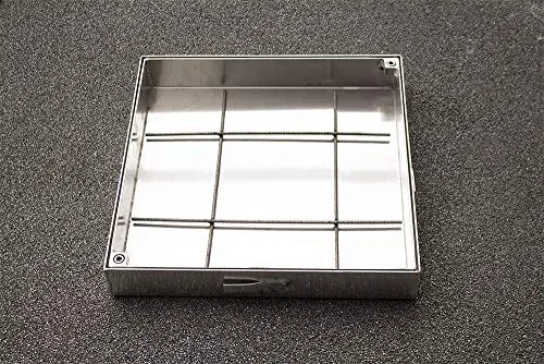 Schachtabdeckung Aluminium SAP-80/8A Schachtdeckel auspflasterbar 800x800 befliesbar bepflanzbar befüllbar wasserdicht Höhe 80mm