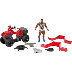 WWE HDM06 - Wrekkin Slam N Spin ATV mit Big E Action Figur, drehende Lenkstangen und coole Crash-Action für Kinder ab 6 Jahren