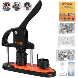 VEVOR Buttonmaschine 32mm – DIY Badge Maker mit 500 Stk. Zubehör - Basteln Sie personalisierte Abzeichen mit der VEVOR Buttonmaschine! Inklusive exklusivem Zauberbuch und Kreisschneider, ideal für kreative Projekte und verschiedene Anlässe.
