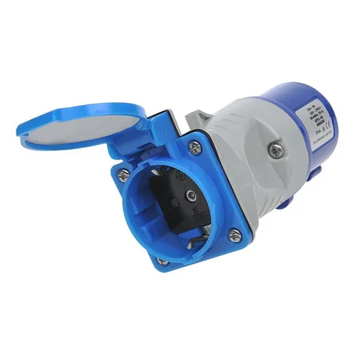 Pro Plus CEE nach Schuko Adapter 16A - Praktische Adapterkupplung für Wohnmobile, Wohnwagen und Camping. Ideal für Handwerker und Montagebetriebe, wenn passende Anschlüsse fehlen. Robuste Qualität für vielseitige Anwendungen.