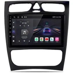 Android 12 Autoradio für Mercedes Benz W209 - Car-Multimedia-System mit 9.5 Zoll Touchscreen, 8-Kern Prozessor und 256GB Speicher. Ideal für Navigation und Unterhaltung mit DAB+, Bluetooth und Carplay-Funktion.