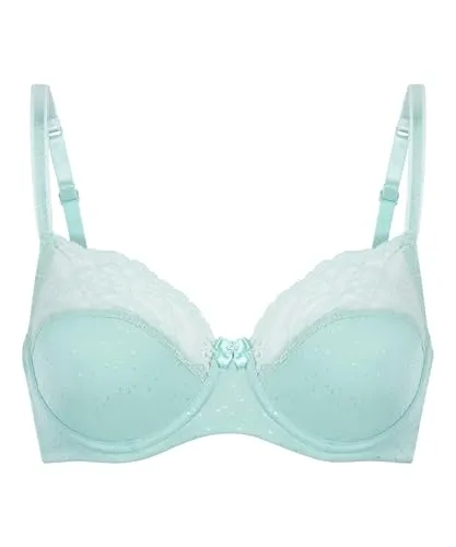 Hunkemöller Unwattierter Bügel-BH Sophie - Eggshell Blue - 85C - Eleganter Bügel-BH mit vollem Cup für optimalen Tragekomfort. Ideal für jede Frau, bietet er zusätzlichen Halt und eine stilvolle Ausstrahlung. Perfekt für den Alltag!
